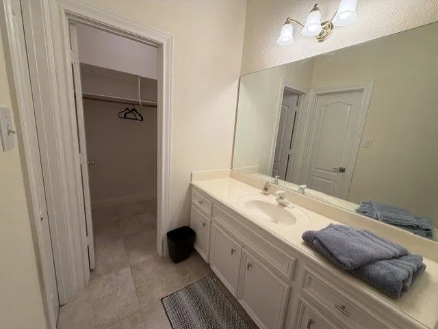 Updated bathroom with a double vanity